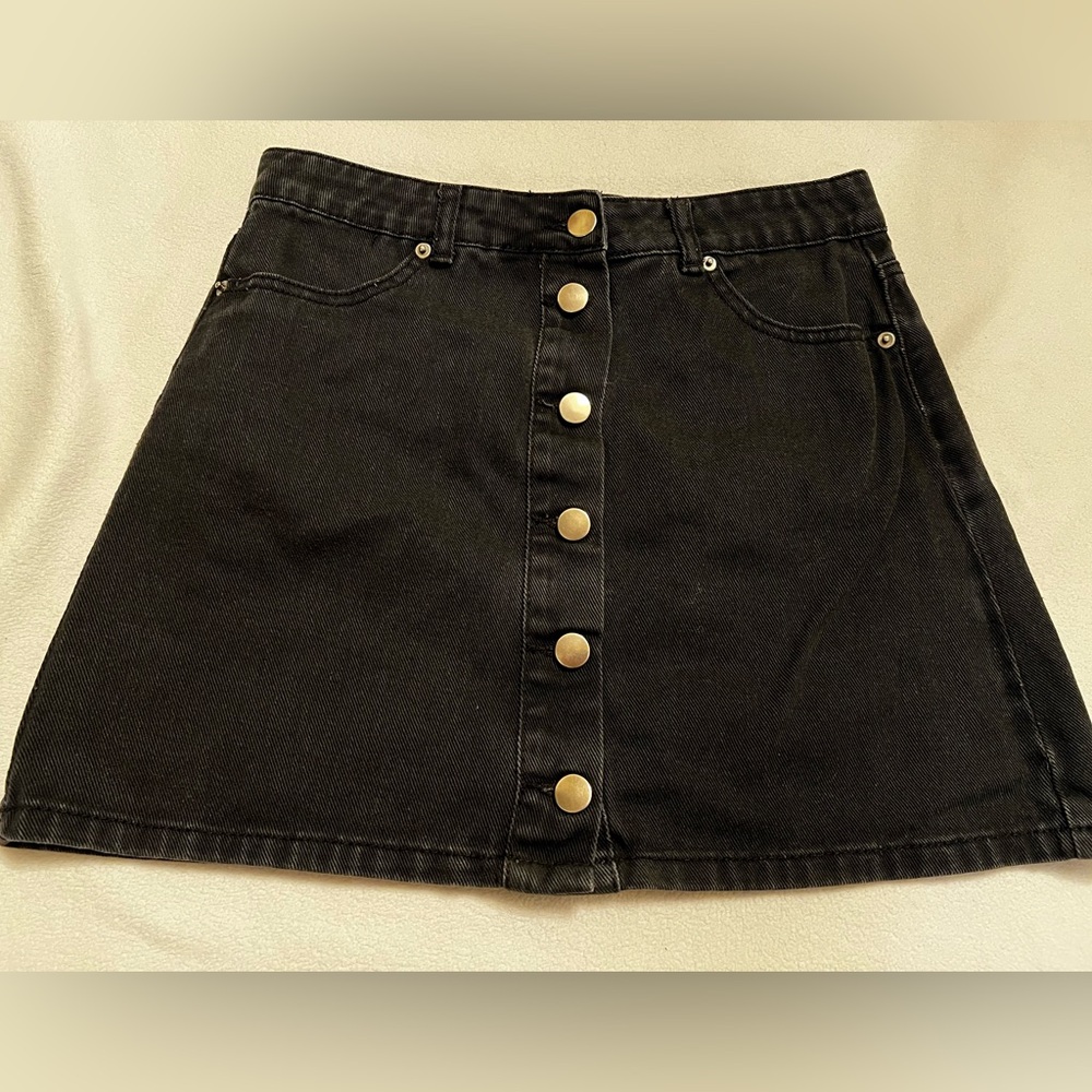 Black Denim Skirt Size Medium